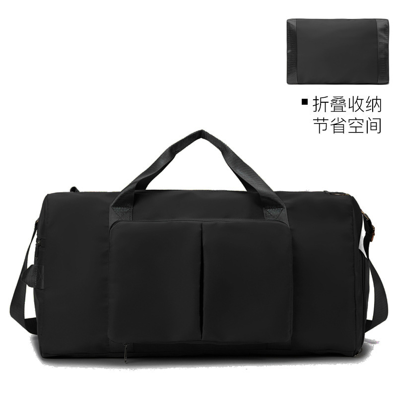 跨境定 制批發(fā)干濕分離單肩瑜伽健身包大容量旅行包可折疊擴(kuò)展包